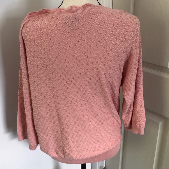 NWT! Cece bouquet pink thin knit sweater M - Picture 4 of 5